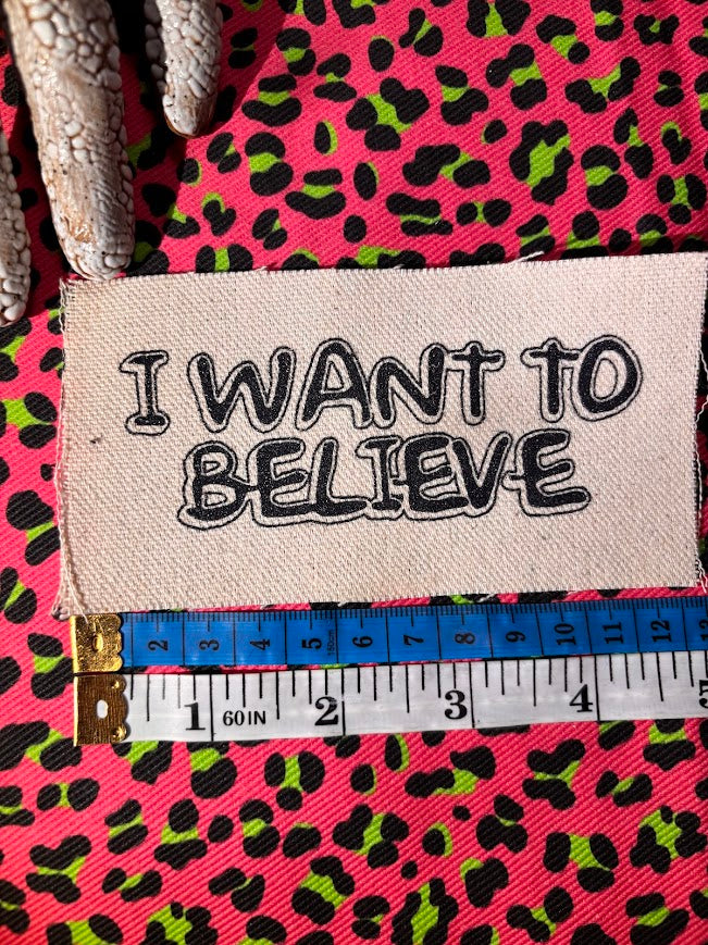 I want to believe Springfield font sew on patch
