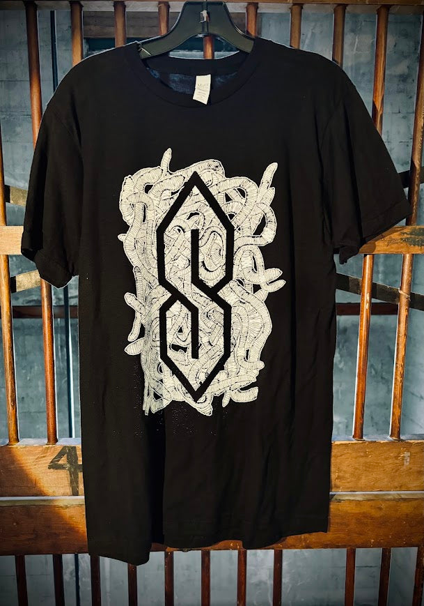 The Cool S in a pile of worms t-shirt