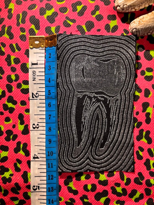 Tooth with a toothache patch