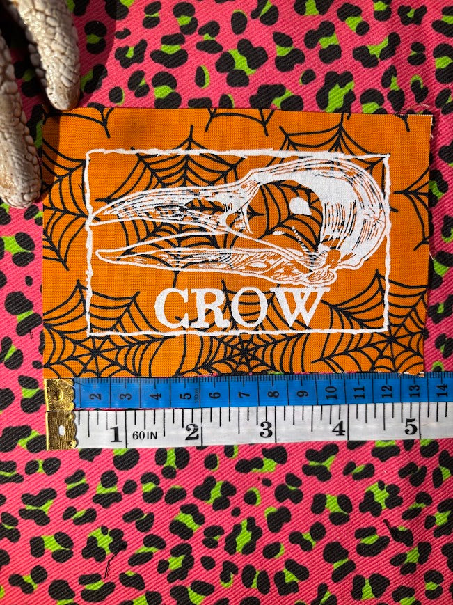 Crow Skull sew on patch