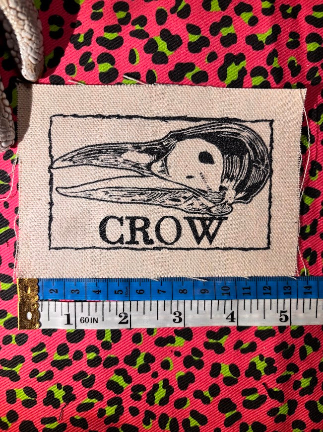Crow Skull sew on patch