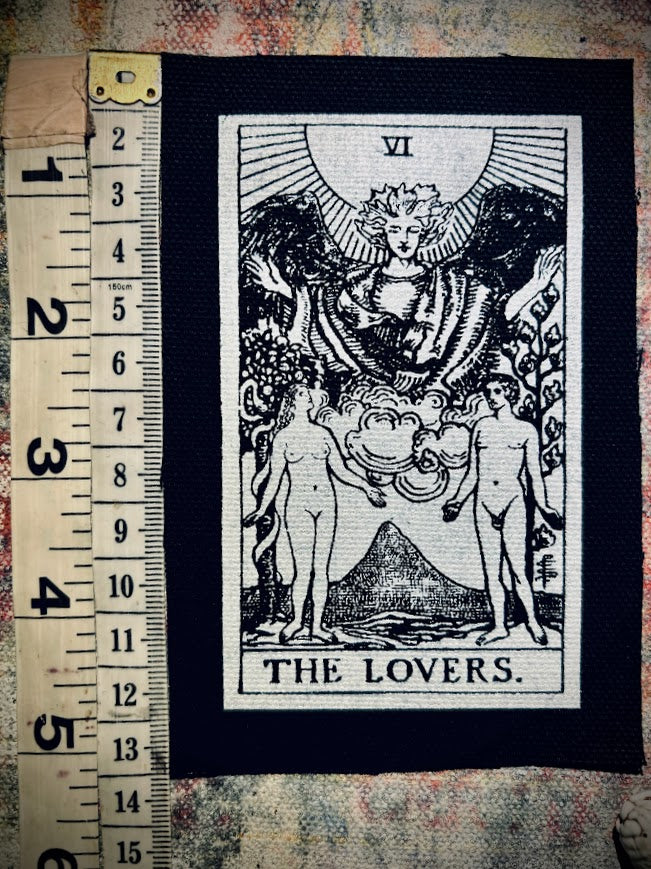 The Lovers tarot card sew on patch