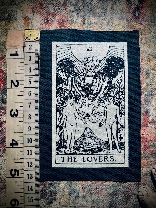 The Lovers tarot card sew on patch