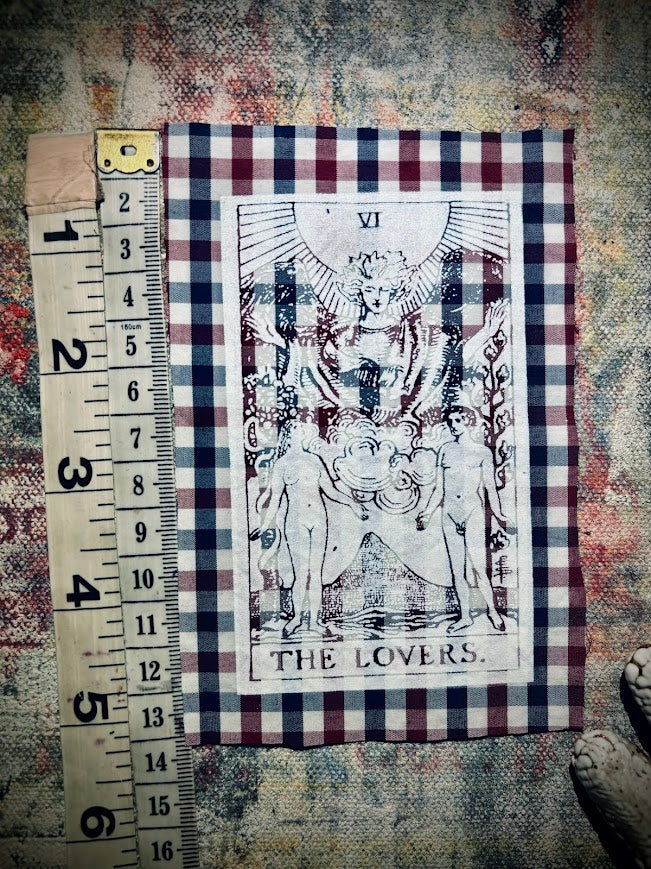 The Lovers tarot card sew on patch