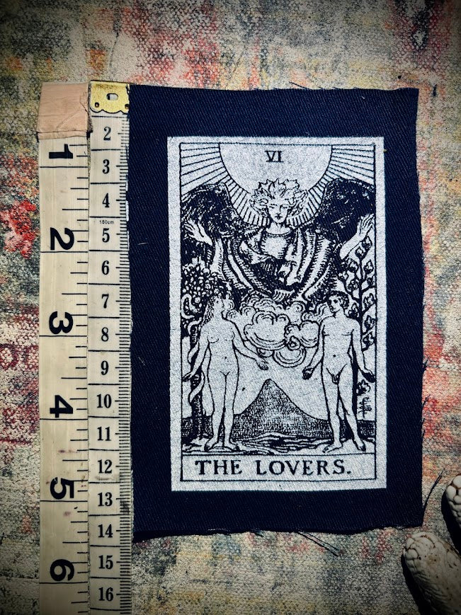 The Lovers tarot card sew on patch