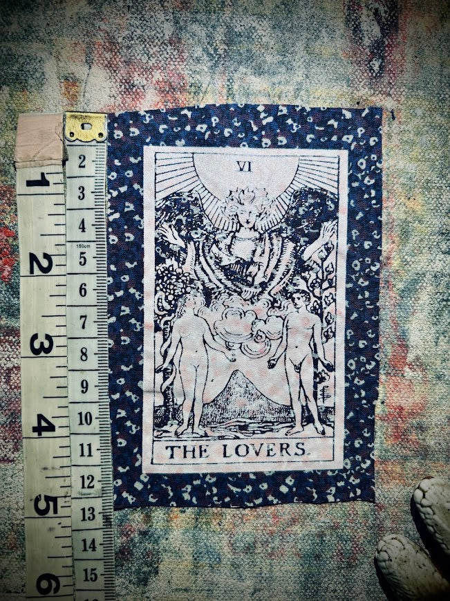 The Lovers tarot card sew on patch