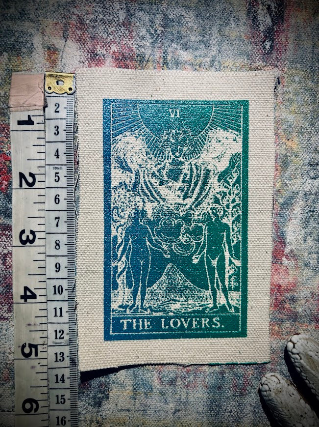 The Lovers tarot card sew on patch