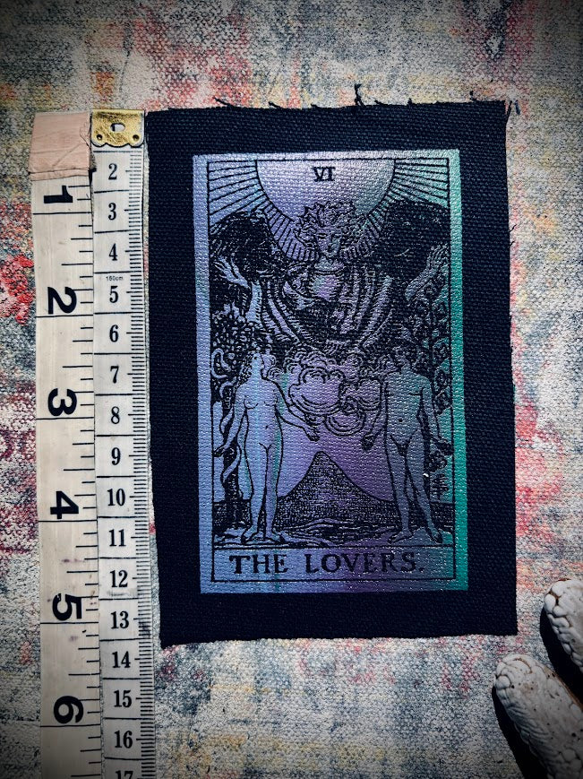 The Lovers tarot card sew on patch