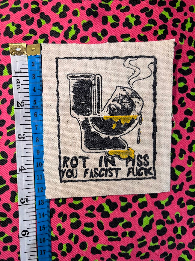 In Memoriam; Rot in Piss sew on patch pre-order