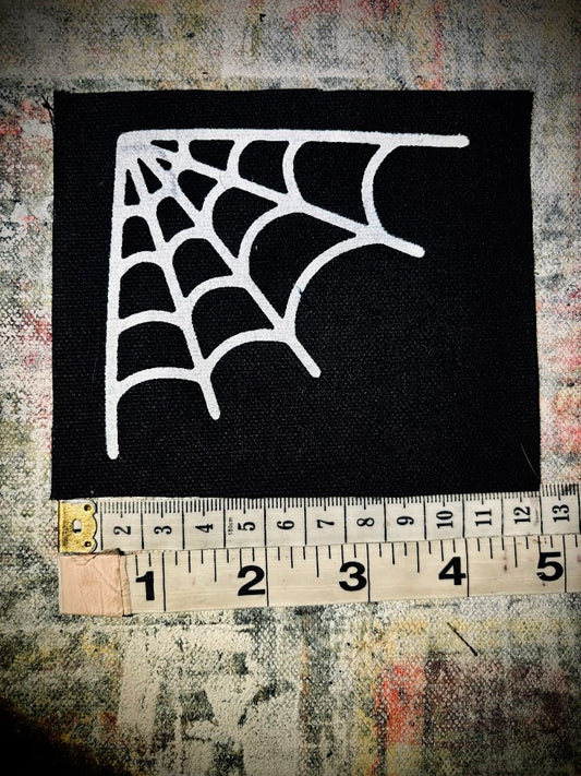 Spider Web corner sew on patch