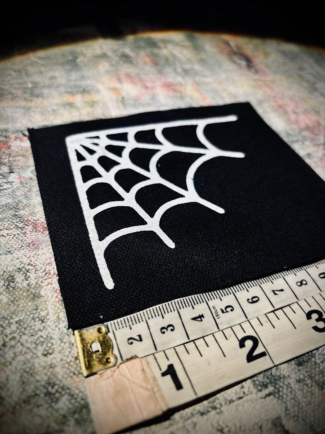 Spider Web corner sew on patch