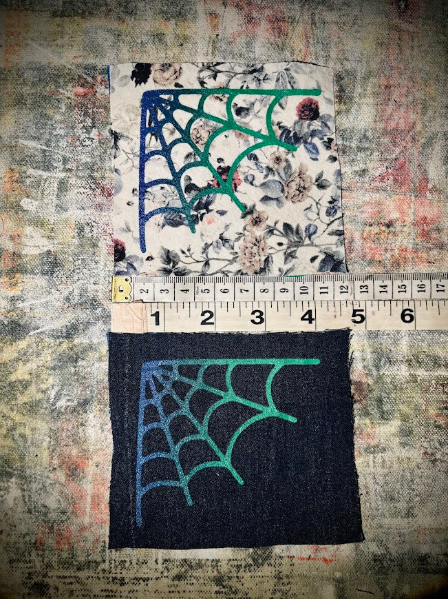 Spider Web corner sew on patch