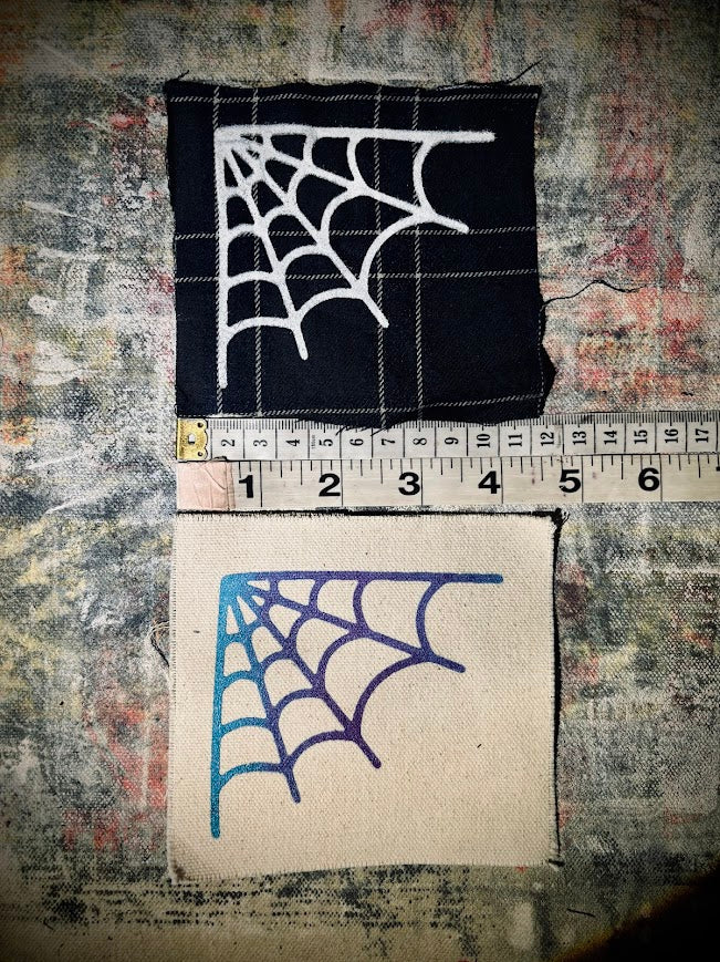 Spider Web corner sew on patch