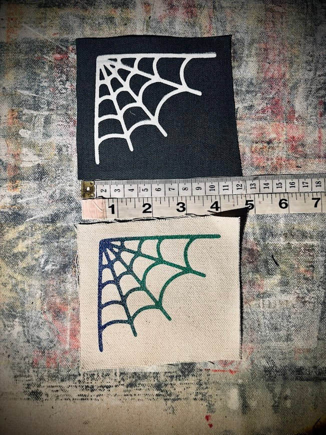 Spider Web corner sew on patch