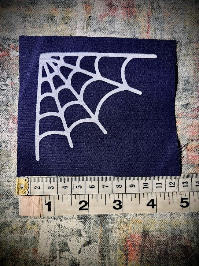 Spider Web corner sew on patch