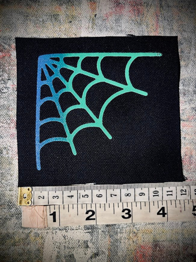 Spider Web corner sew on patch