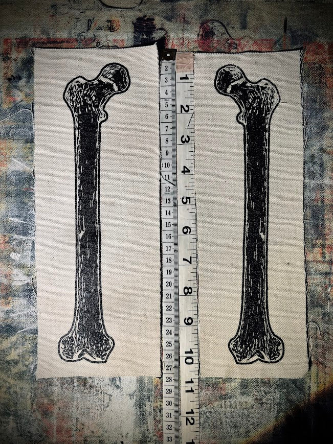 Large human femur bone sew on patch