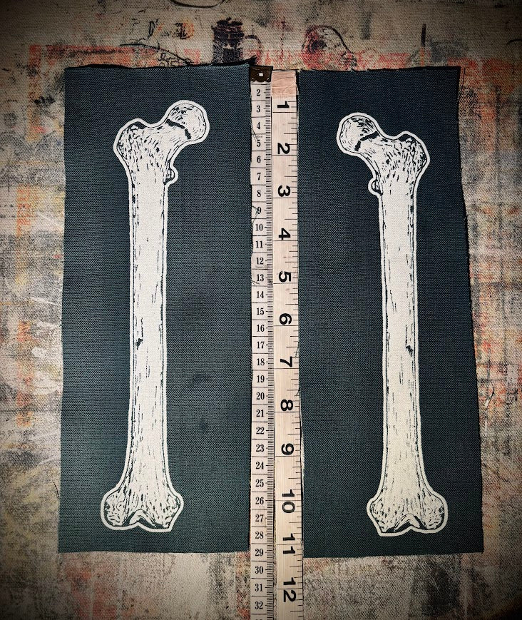 Large human femur bone sew on patch