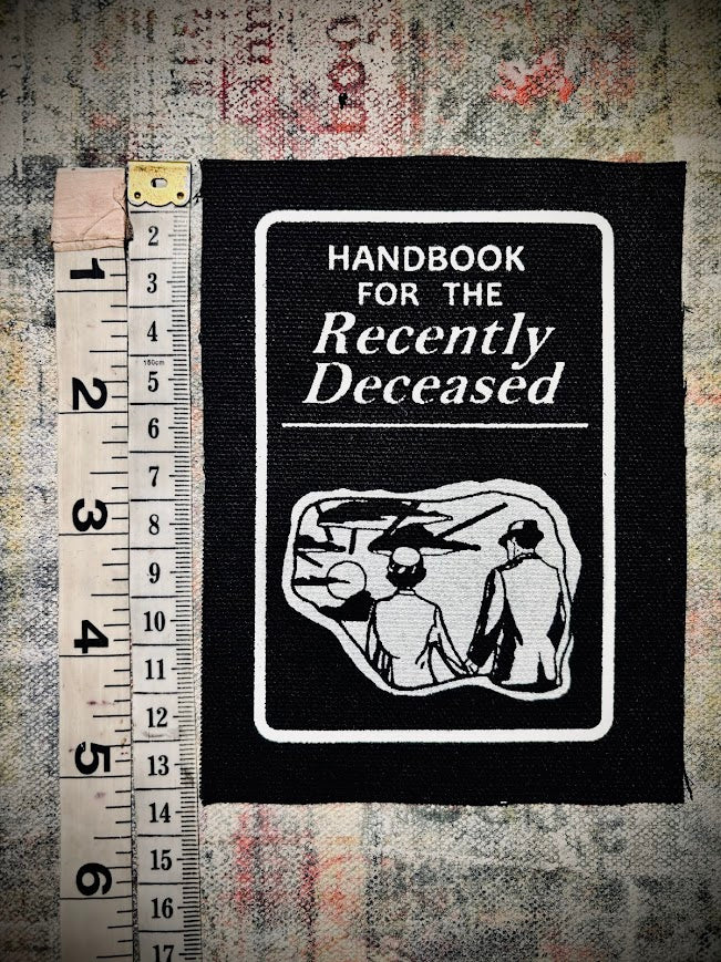 Handbook for the Recently Deceased Beetlejuice sew on patch