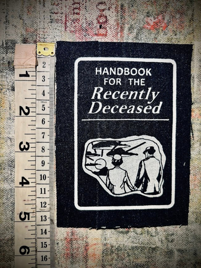 Handbook for the Recently Deceased Beetlejuice sew on patch