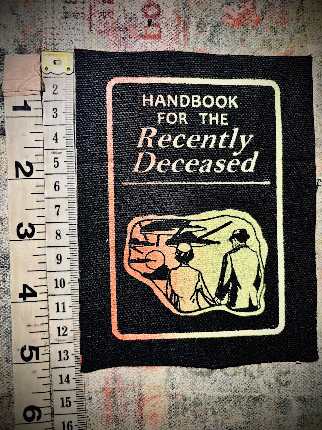 Handbook for the Recently Deceased Beetlejuice sew on patch