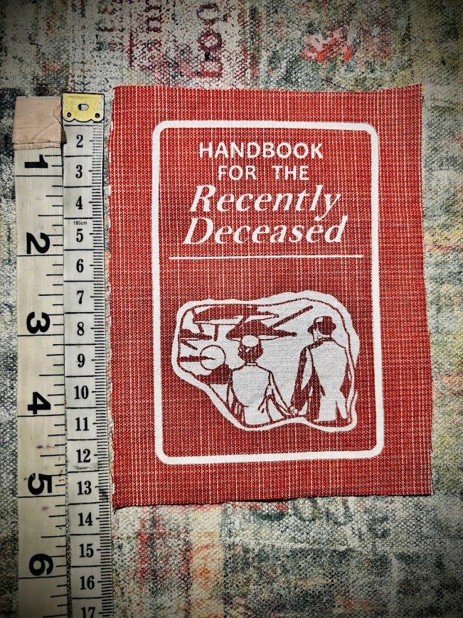 Handbook for the Recently Deceased Beetlejuice sew on patch