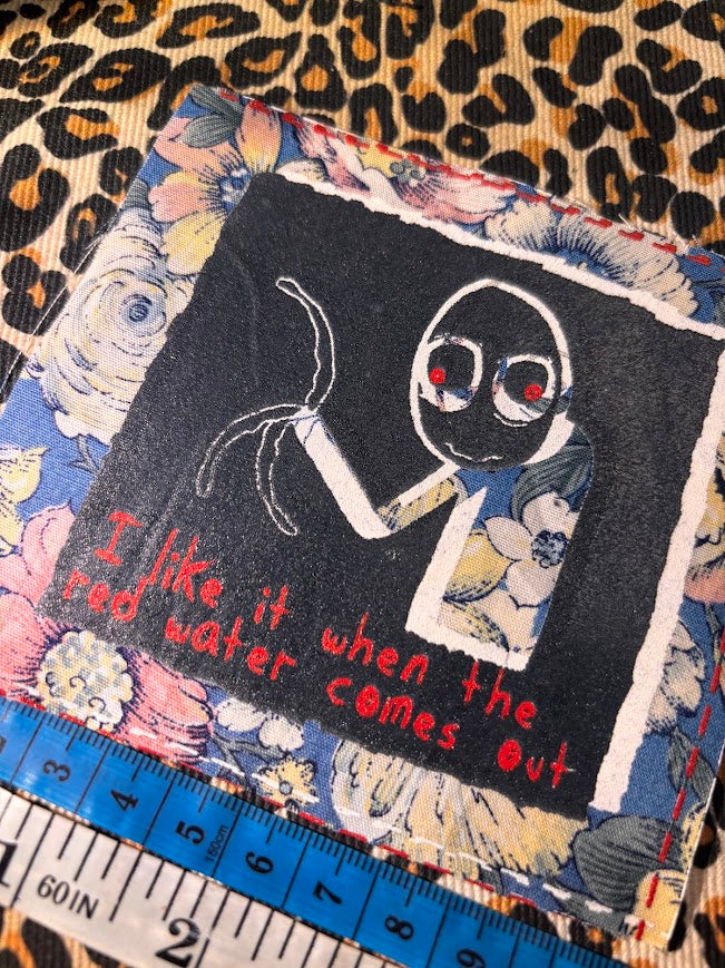 Salad Fingers sew on patch. I like it when the red water comes out