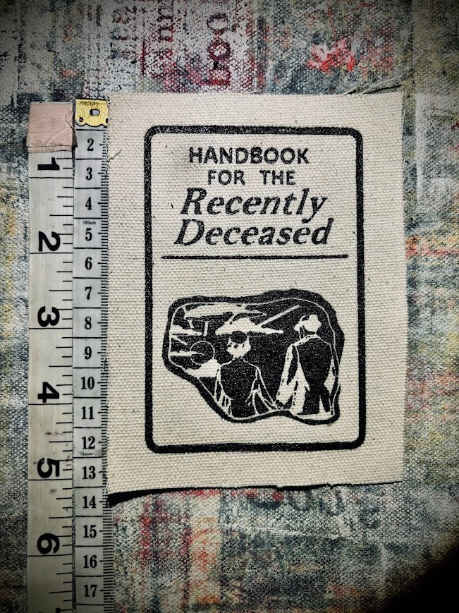 Handbook for the Recently Deceased Beetlejuice sew on patch