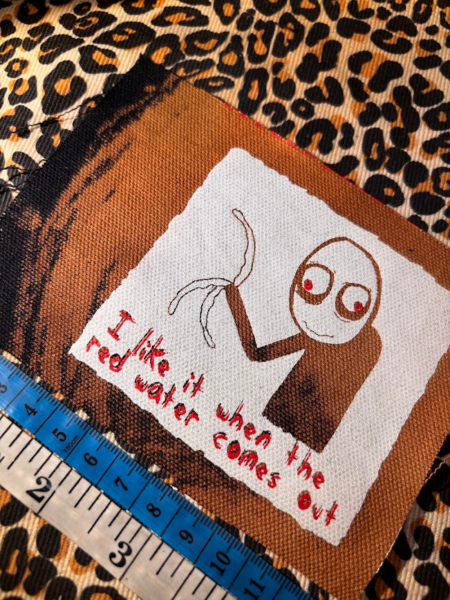 Salad Fingers sew on patch. I like it when the red water comes out
