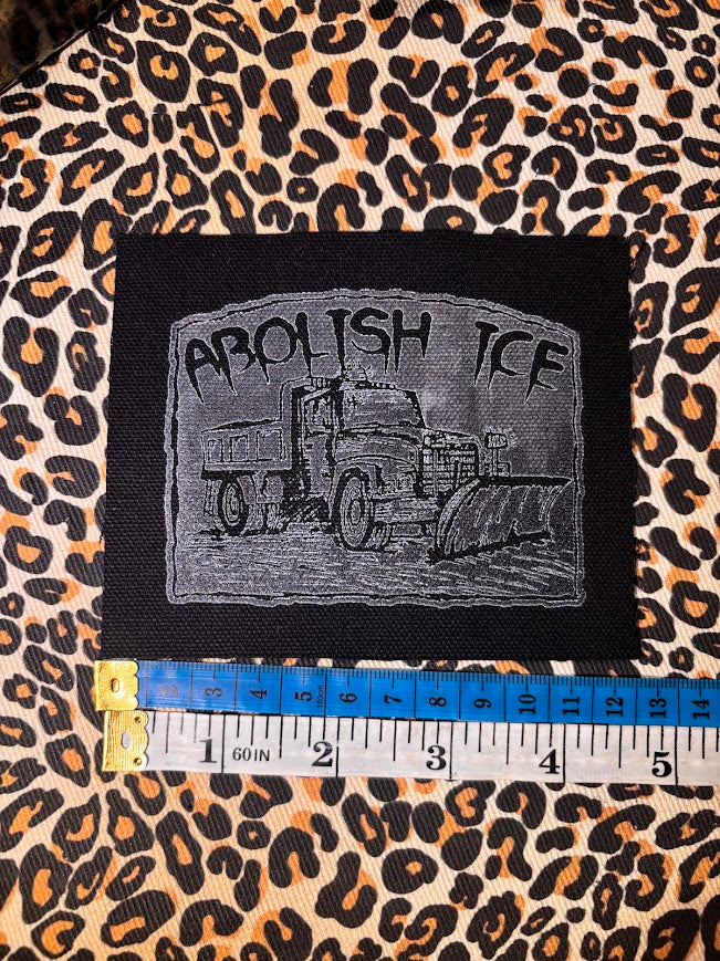 Snowplow that can Abolish ICE sew on patch