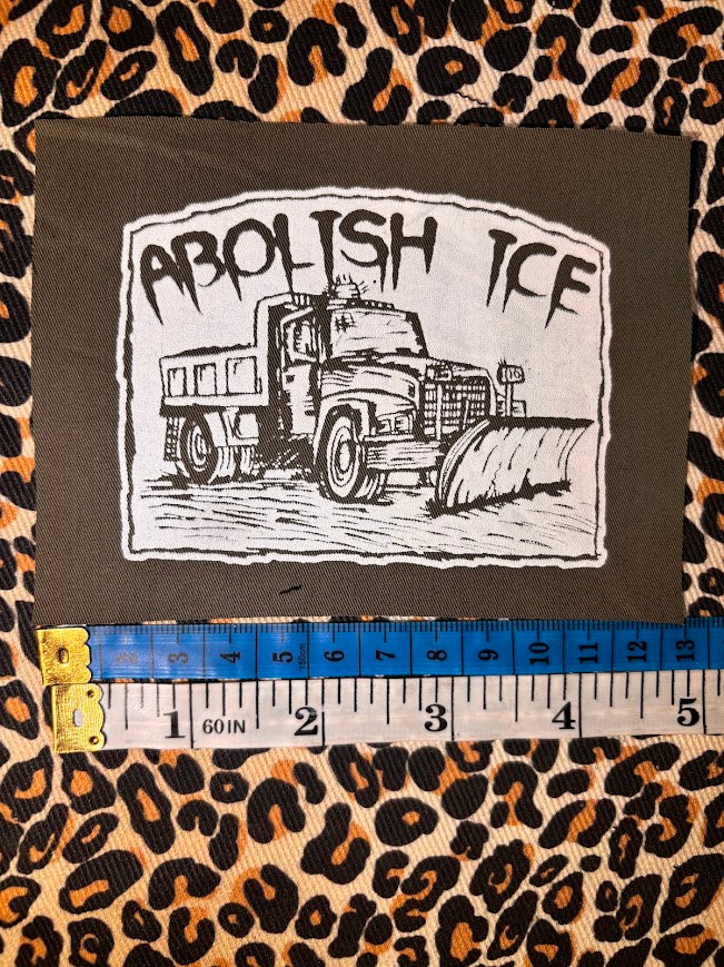Snowplow that can Abolish ICE sew on patch