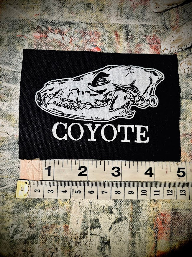 Coyote Skull sew on patch