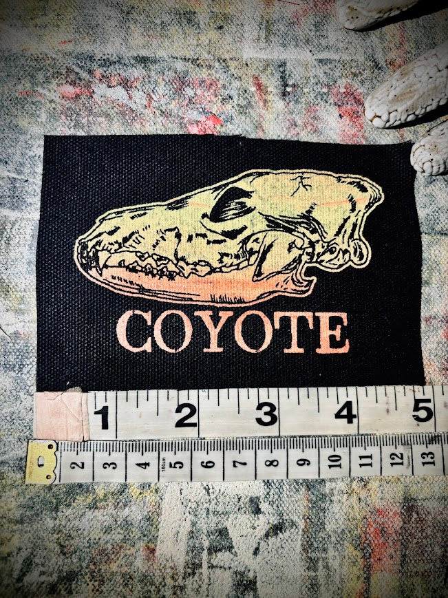 Coyote Skull sew on patch