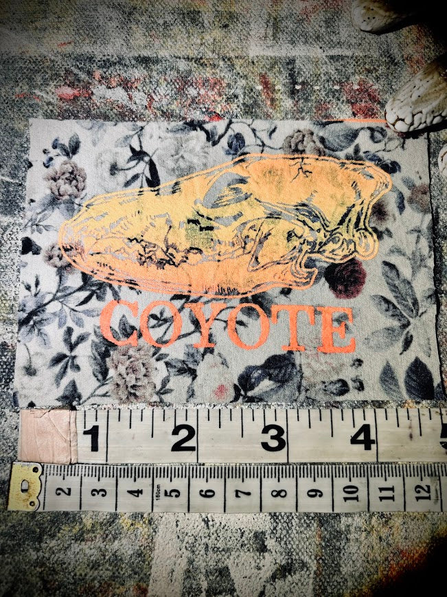 Coyote Skull sew on patch