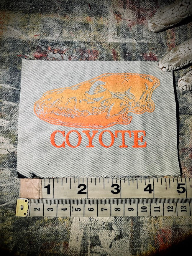 Coyote Skull sew on patch