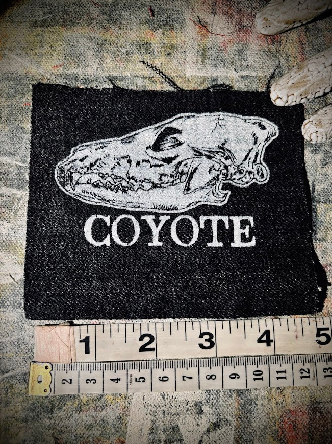 Coyote Skull sew on patch