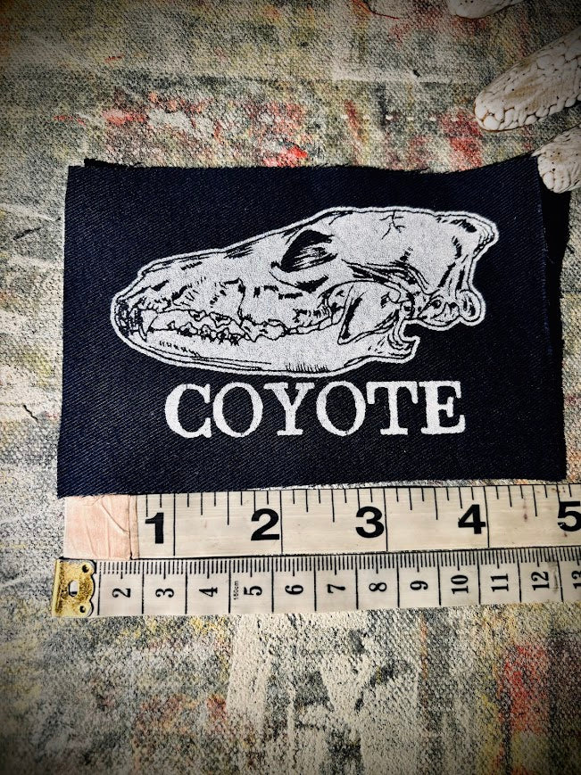 Coyote Skull sew on patch