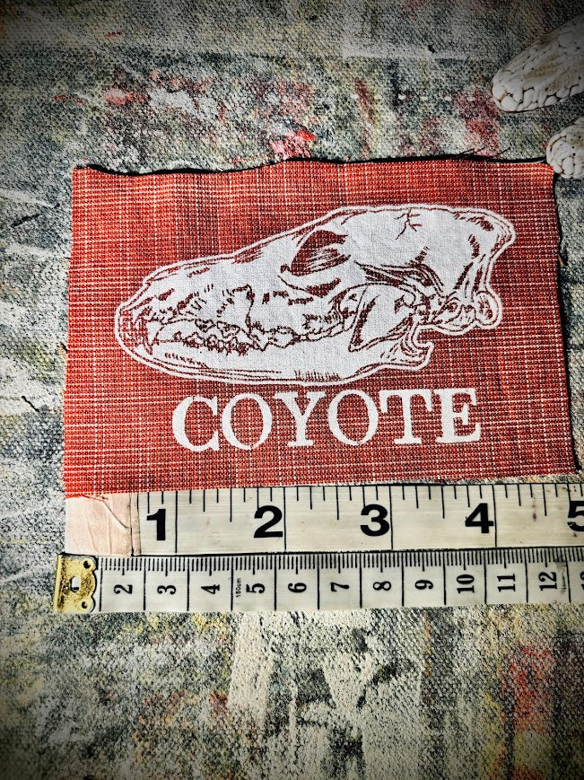 Coyote Skull sew on patch