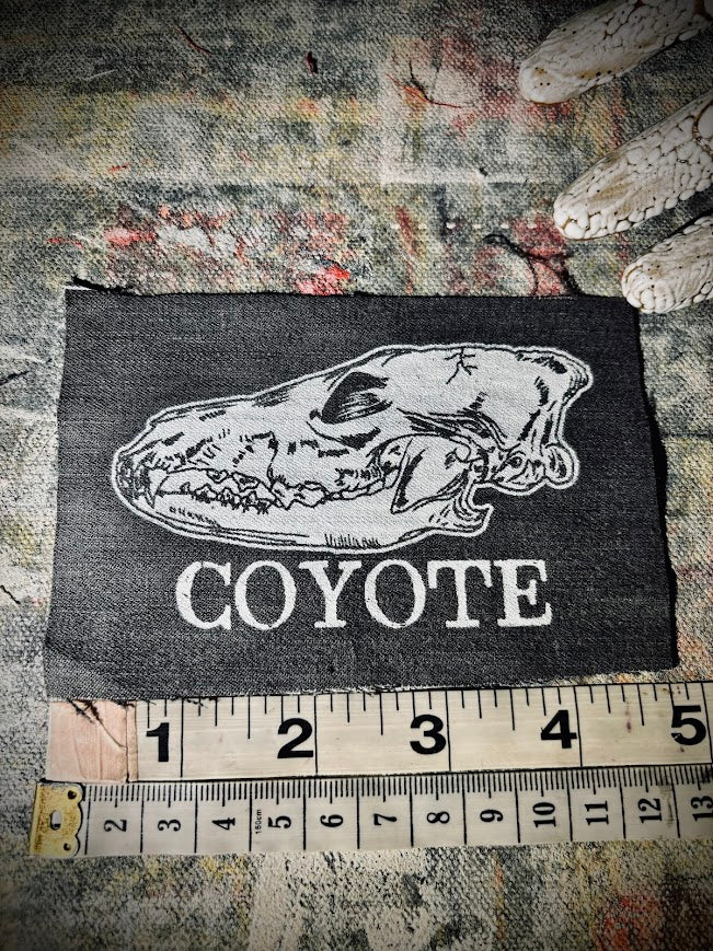 Coyote Skull sew on patch