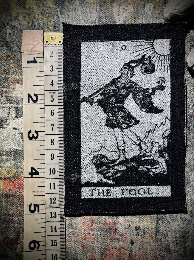 The Fool Tarot card sew on patch