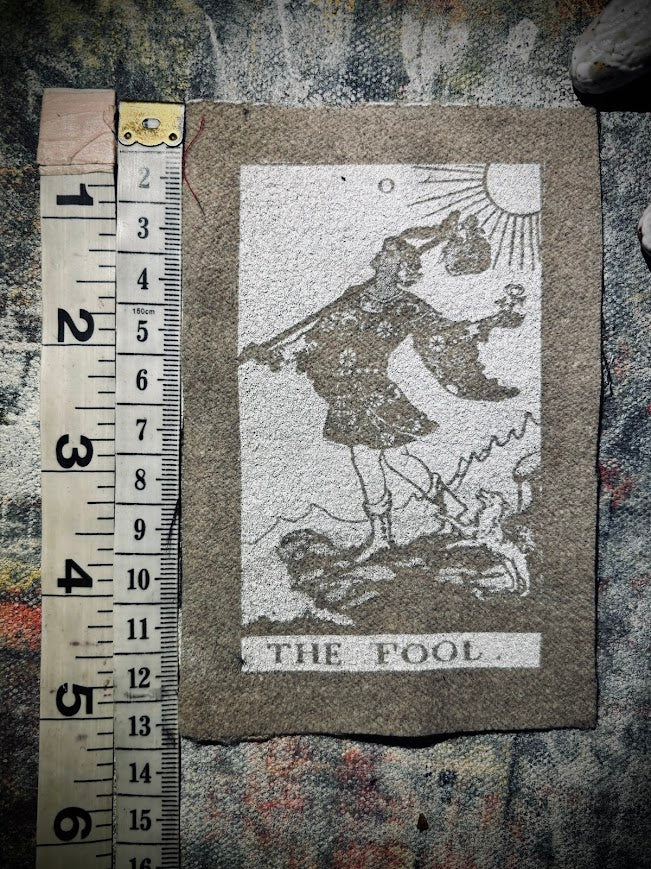 The Fool Tarot card sew on patch