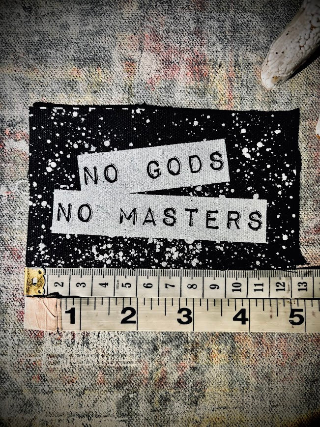 No Gods, No Masters sew on patch