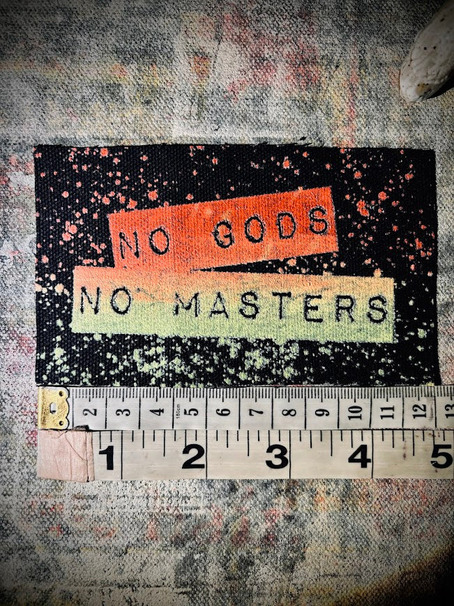 No Gods, No Masters sew on patch