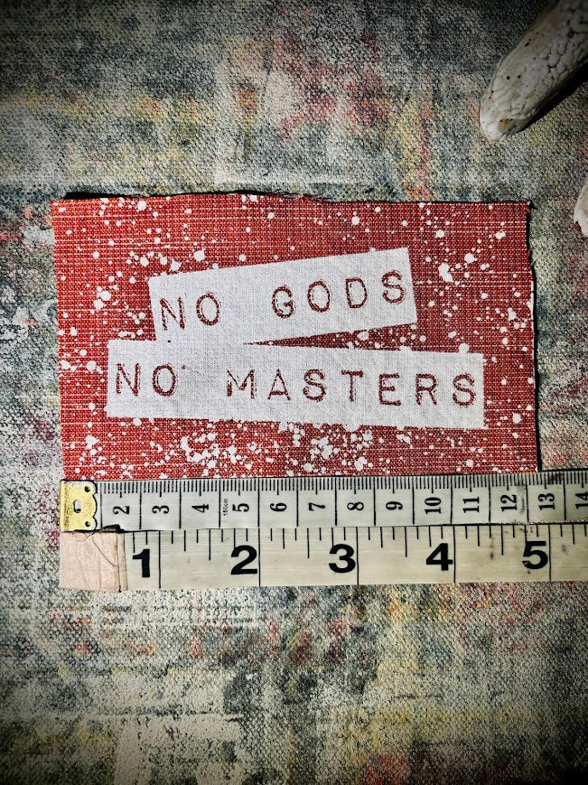 No Gods, No Masters sew on patch