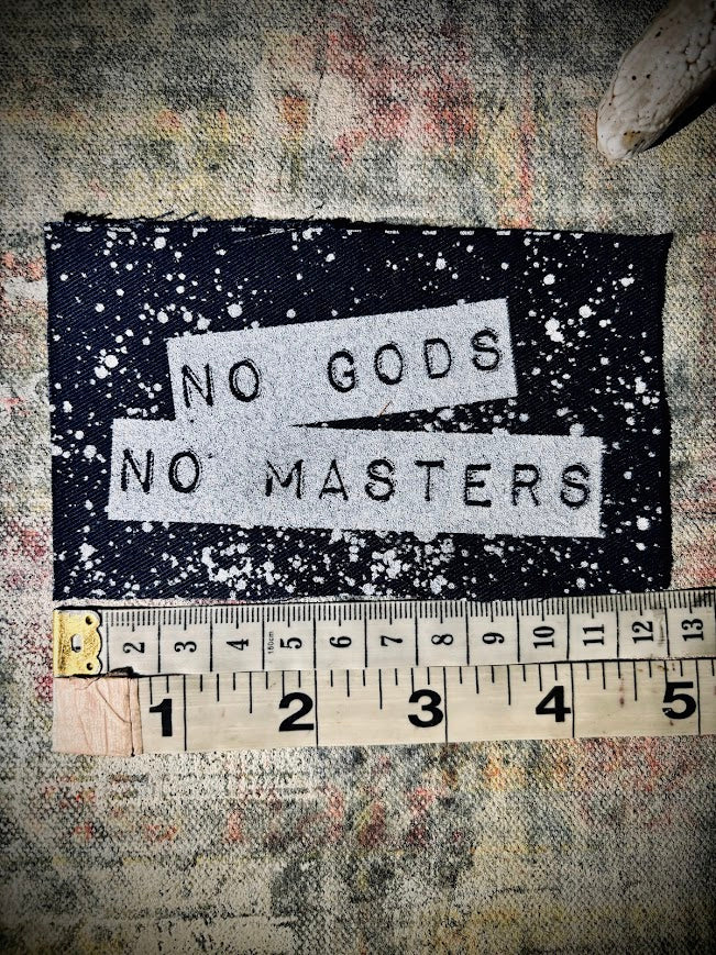 No Gods, No Masters sew on patch