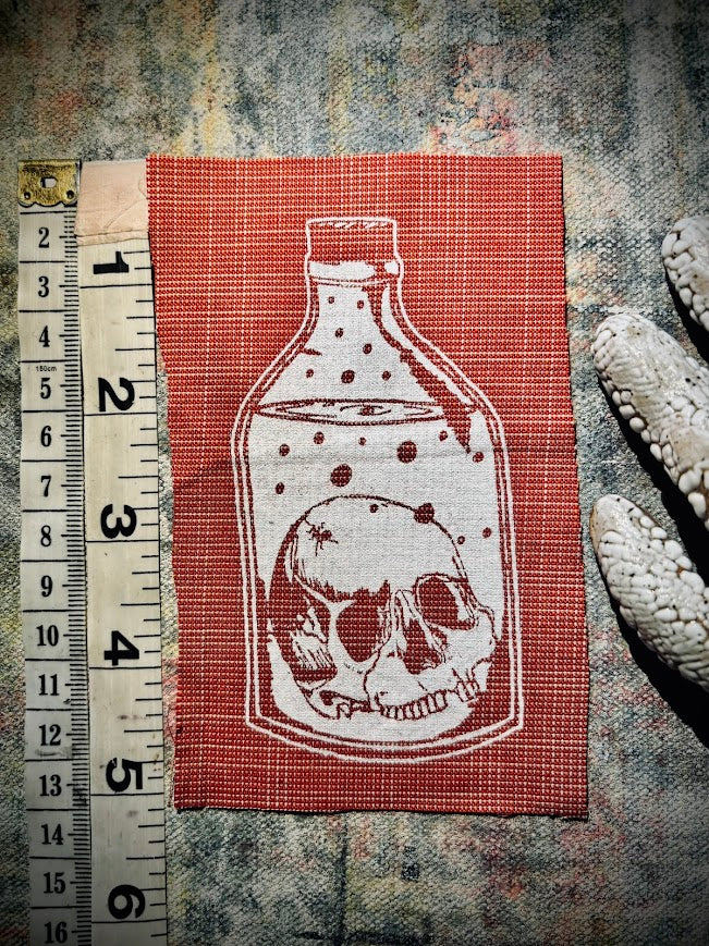 Skull in a Bottle sew on patch