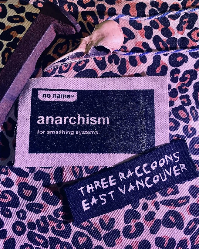 No Name, No Frills anarchism patch