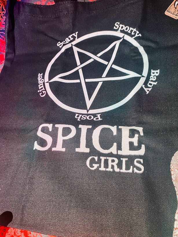 Satanic Goth Spice Girls tote bag