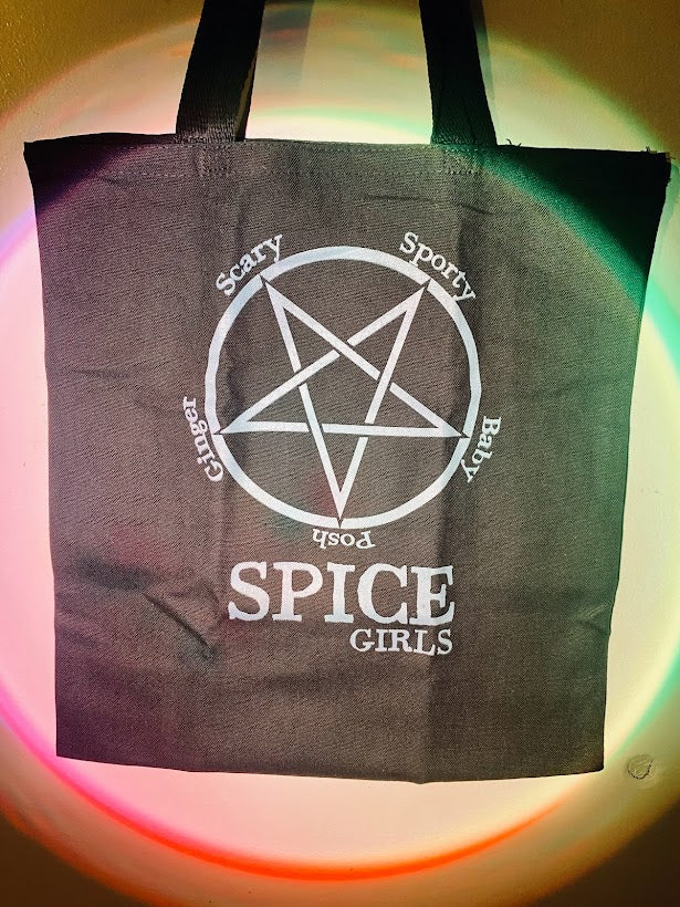 Satanic Goth Spice Girls tote bag